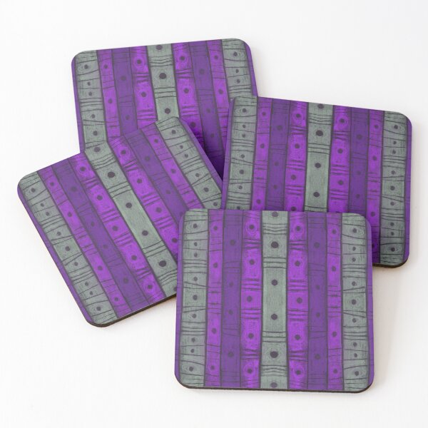 Item preview, Stripes & Dots, Rustic Striped Pattern, Grey Purple  designed and sold by Julia Khoroshikh.