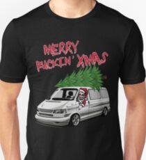T4 Bus Van Bulli Caravelle Transporter Merry Fuckin & # 39; s; Xmas Unisex T-Shirt