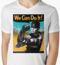 We Can Do It (Furiously) - light colors Men's V-Neck T-Shirt