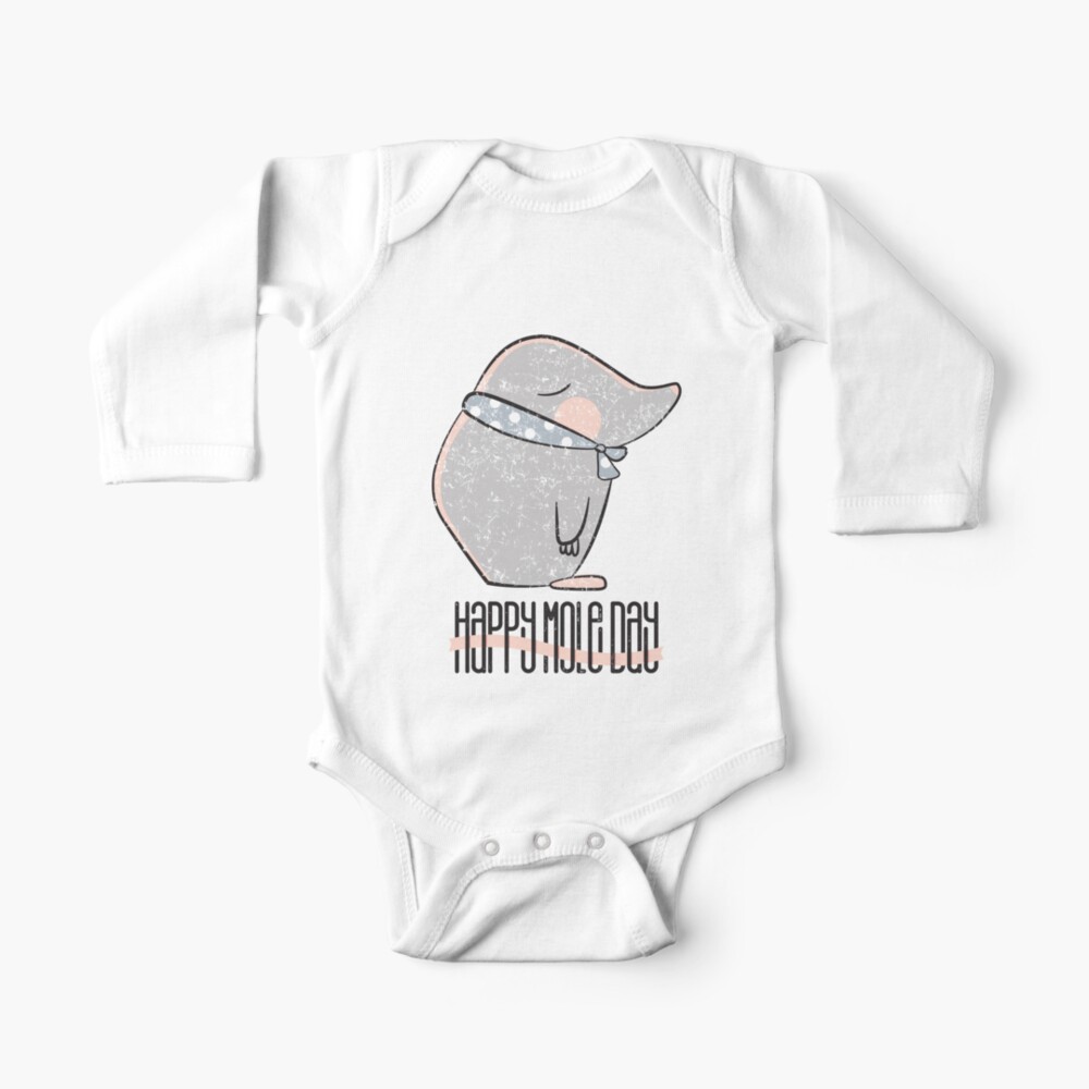 Funny Happy Mole Day Cute Blind Animal Baby One Piece By Kolbasound Redbubble