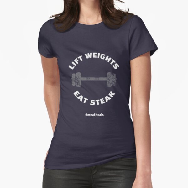 Item preview, MeatHeals - Lift Weights Eat Steak designed and sold by squareflag.