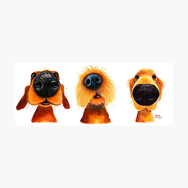 Item preview, NoSeY DoG PRiNT ' THe PuPPY DoGS ' By Shirley MacArthur designed and sold by Shirley MacArthur Limited.