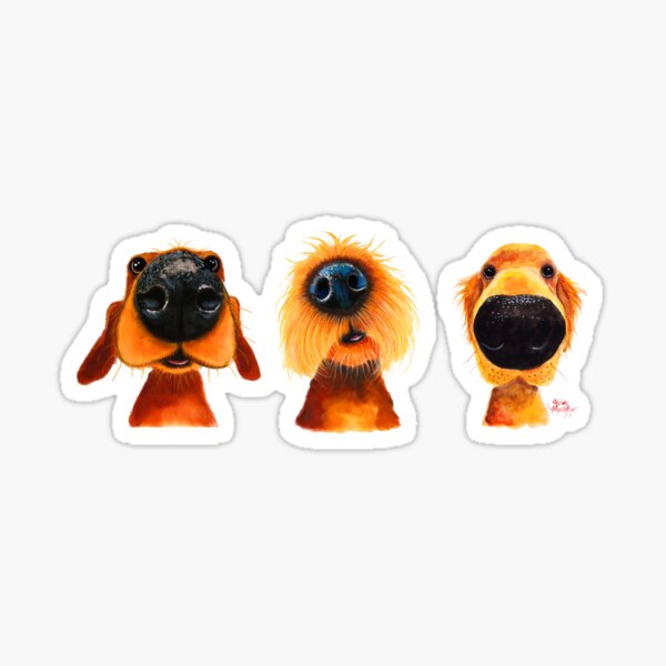 Item preview, NoSeY DoG PRiNT ' THe PuPPY DoGS ' By Shirley MacArthur designed and sold by Shirley MacArthur Limited.