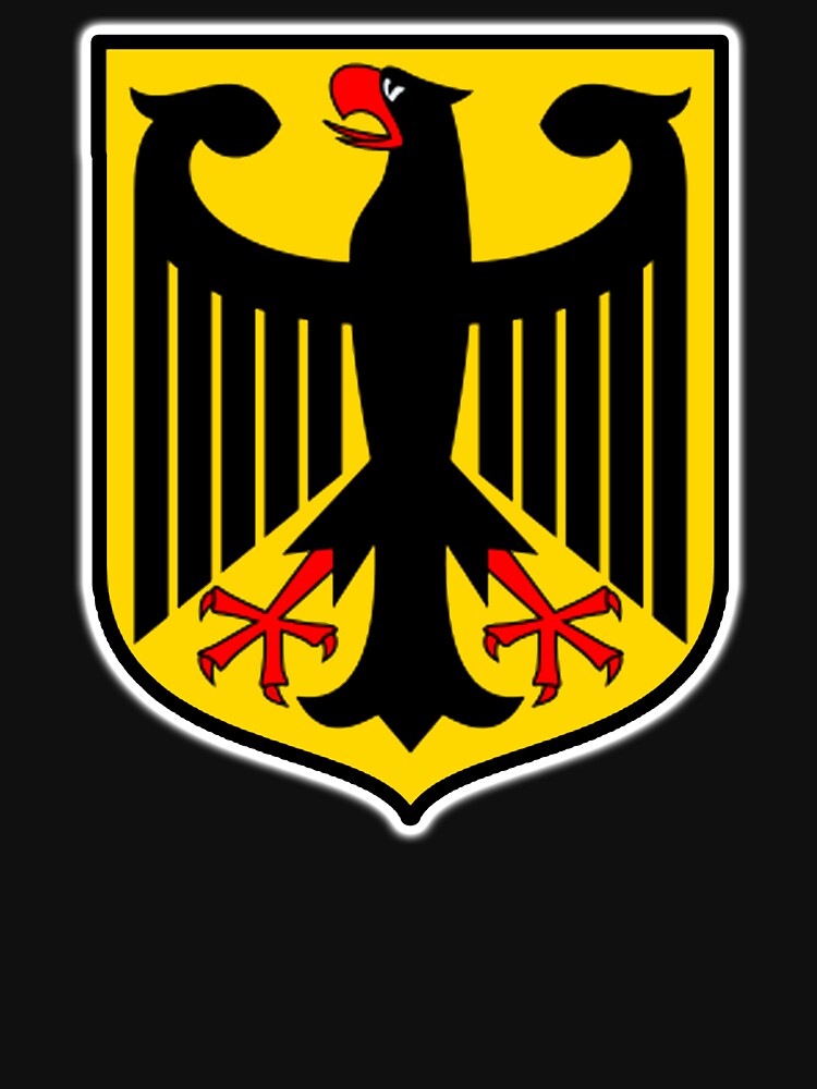 "GERMAN EAGLE. On BLACK, German Coat of Arms, Flag, Bundesdienstflagge