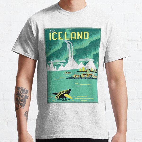 ICELAND : Vintage Travel and Tourism Advertising Print Classic T-Shirt