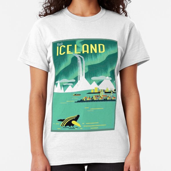 ICELAND : Vintage Travel and Tourism Advertising Print Classic T-Shirt