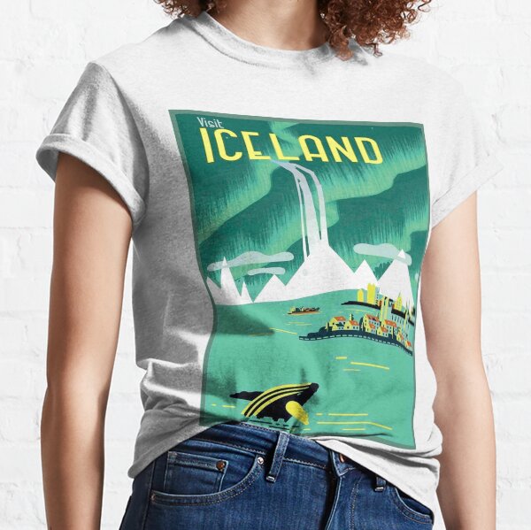 ISLAND: Vintage Reise- und Tourismuswerbedruck Classic T-Shirt
