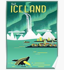 ICELAND : Vintage Travel and Tourism Advertising Print Poster