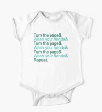 Turn the page & wash your hands One Piece - Short Sleeve