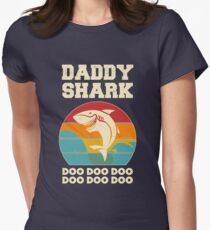 Vati-Haifisch Doo Doo Doo Weinlese-Vatertags-Vati Tailliertes T-Shirt