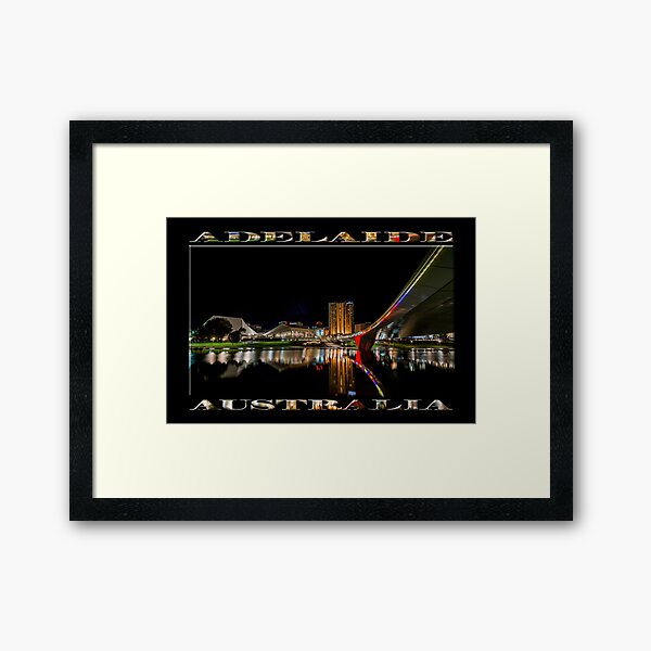 Item preview, Adelaide Riverbank at Night (poster on black) designed and sold by Ray's Photos & Art.