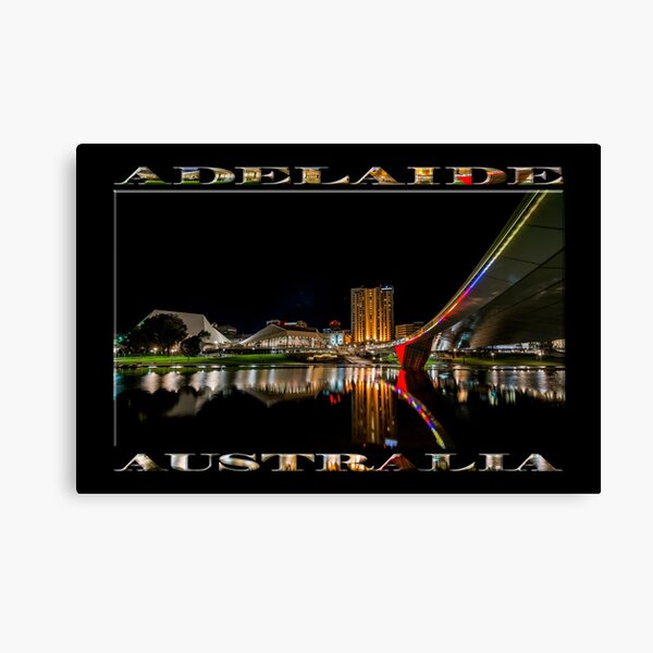 Item preview, Adelaide Riverbank at Night (poster on black) designed and sold by Ray's Photos & Art.