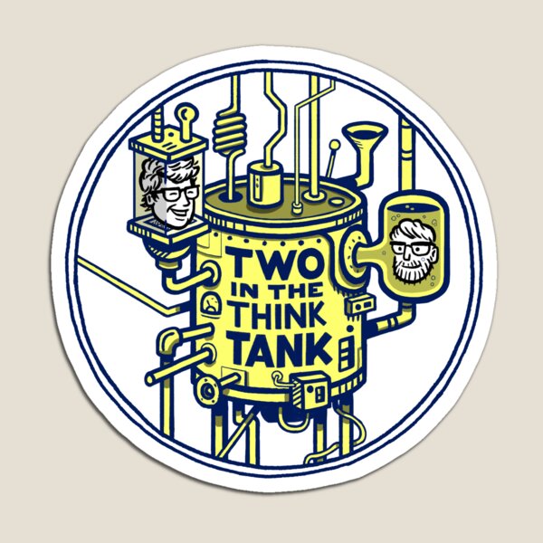 Two in the Think Tank Logo Circle Magnet
