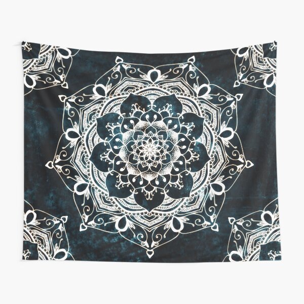 Mandala Glowing Spirit Bohemian Zen Spiritual Meditation Tapestry