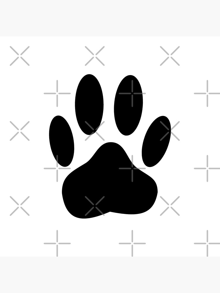 Dog Paw Print Black White Background Metallic Faux Receiving Blanket