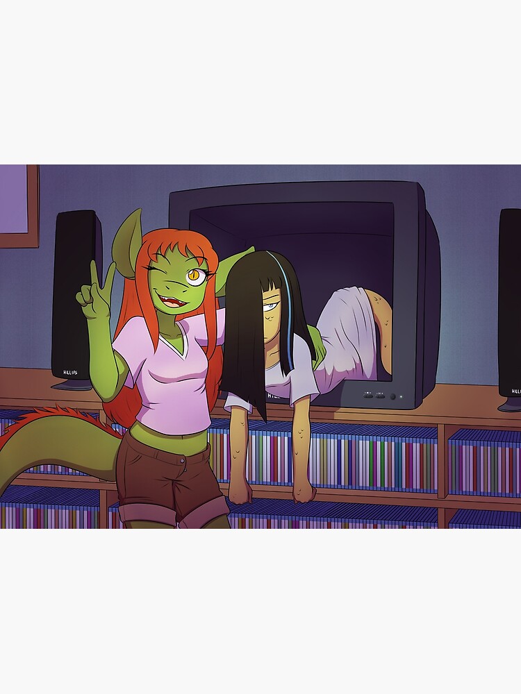 Thumbnail 3 of 3, Poster, Kaya and Cleo - Ringu - Halloween designed and sold by DragonKai.