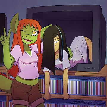 Artwork thumbnail, Kaya and Cleo - Ringu - Halloween by DragonKai