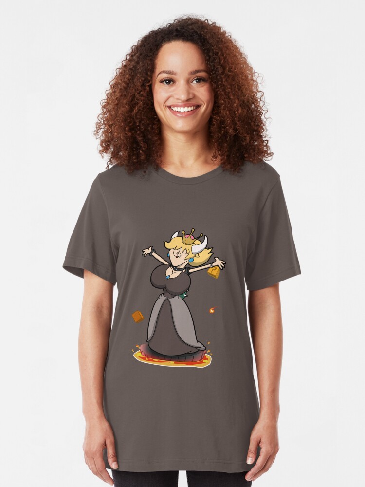 Alternate view of Derpy Bowsette! Slim Fit T-Shirt