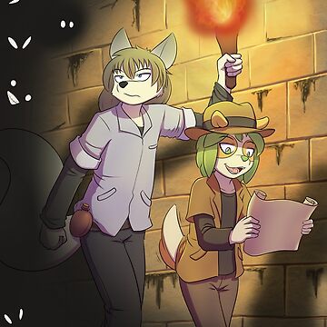 Artwork thumbnail, Benjiana Jones and Rex in the creepy tomb by DragonKai