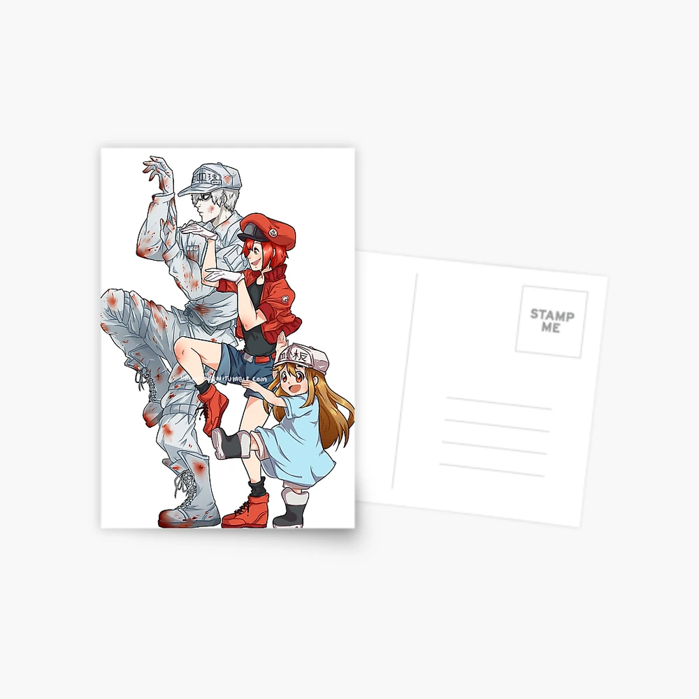 Hataraku Saibou / Cells at Work - Red Blood Cell Postcard for Sale by  Anime Access