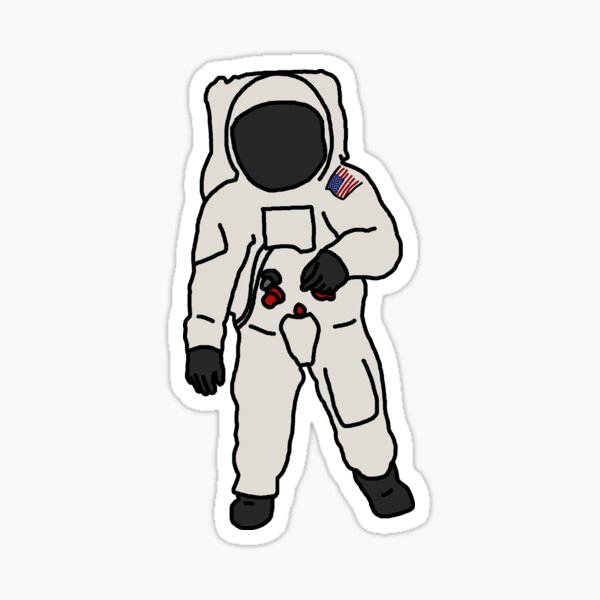 Buzz Aldrin Illustration Sticker