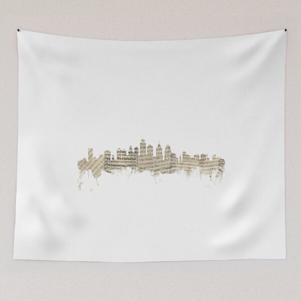 Item preview, Philadelphia Pennsylvania Skyline Sheet Music Cityscape designed and sold by ArtPrints.