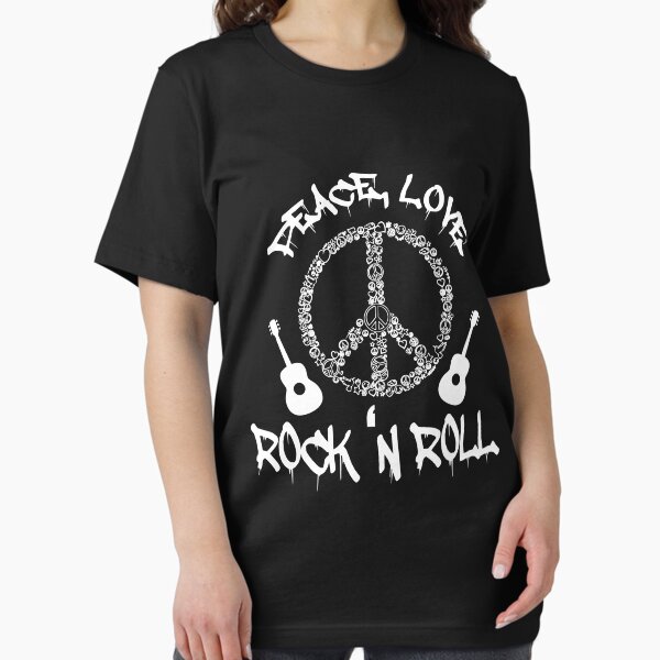 Artikel-Vorschau von Lustiges Rock-and-Roll T-Shirt Friedensliebe und Rock-and-Rollt-stück, designt und verkauft von Anumber1.