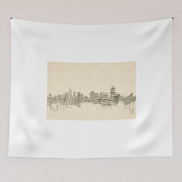 Item preview, Cincinnati Ohio Skyline Sheet Music Cityscape designed and sold by ArtPrints.