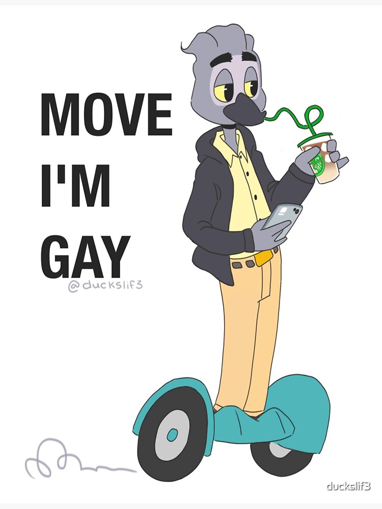 "Mark Beaks Move I'm Gay" Sticker by duckslif3 Redbubble
