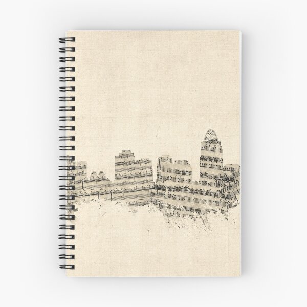 Item preview, Cincinnati Ohio Skyline Sheet Music Cityscape designed and sold by ArtPrints.