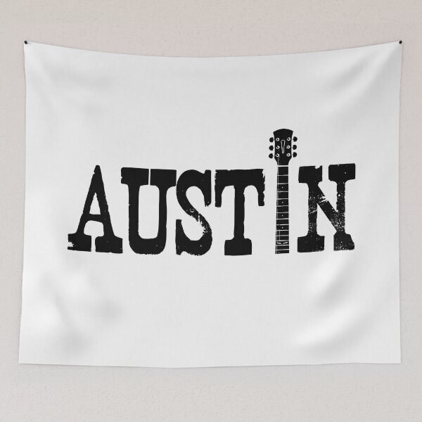 Item preview, Austin Texas Graphic with Guitar designed and sold by maggiecuda.