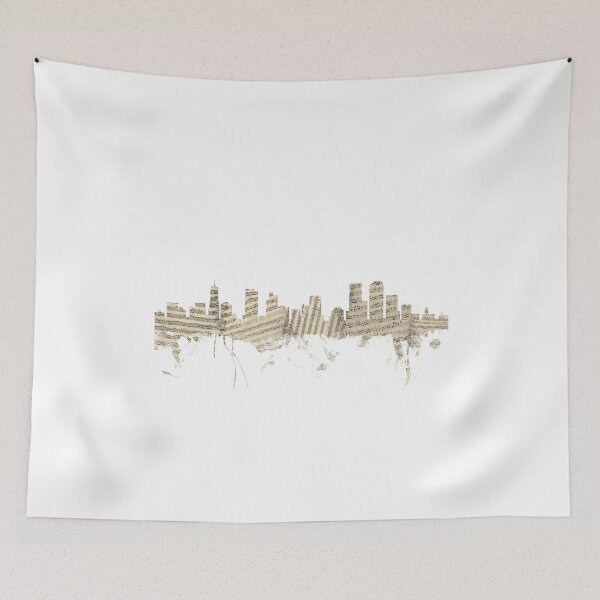 Item preview, Denver Colorado Skyline Sheet Music Cityscape designed and sold by ArtPrints.