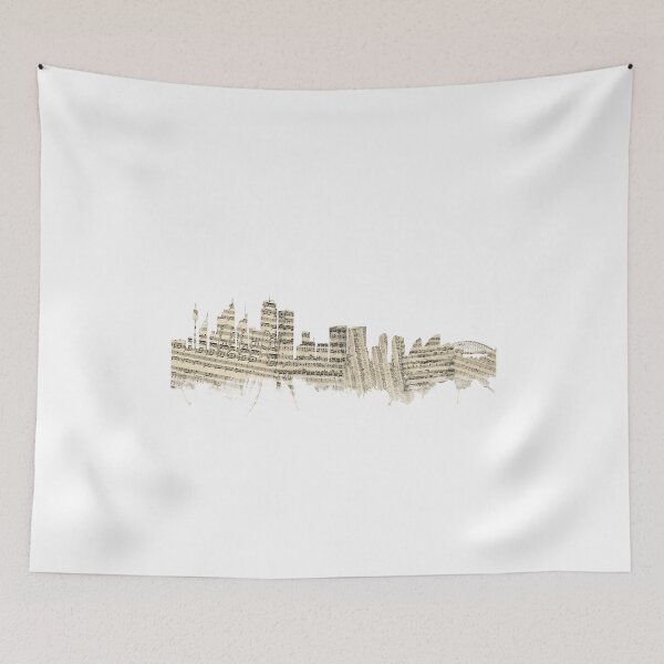 Item preview, Sydney Australia Skyline Sheet Music Cityscape designed and sold by ArtPrints.