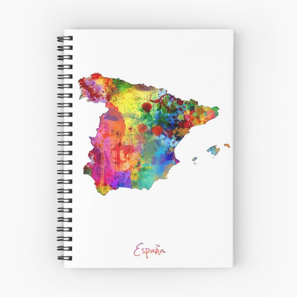 Artikelvorschau, Spanien Aquarell Karte entworfen und verkauft von ArtPrints.