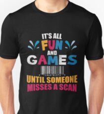 Funny Postman T-Shirt Postal Worker Gift Misses A Scan Unisex T-Shirt