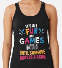 Funny Postman T-Shirt Postal Worker Gift Misses A Scan Women's Tank Top