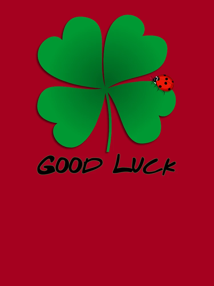 Good Luck - Four Leaf Clover with Ladybug Kids T-Shirt for Sale by  just-art