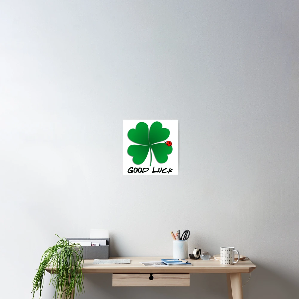 Amuleto De La Suerte. Decoración De Letras Del Día De San Patricio. Trébol Y Sombrero Verde Cartel De Tipografia Del Dia De San Patricio