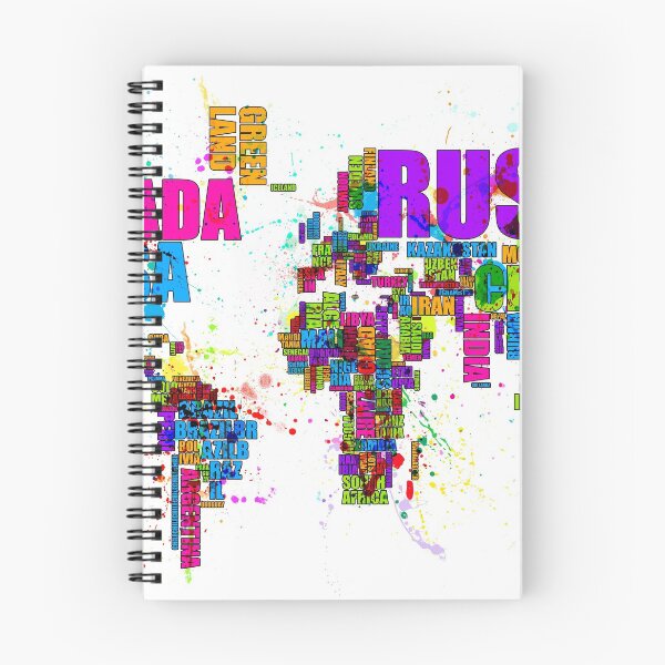 Item preview, Paint Splashes Text Map of the World designed and sold by ArtPrints.