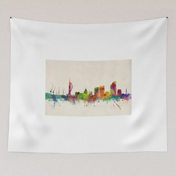 Item preview, Portsmouth England Skyline designed and sold by ArtPrints.