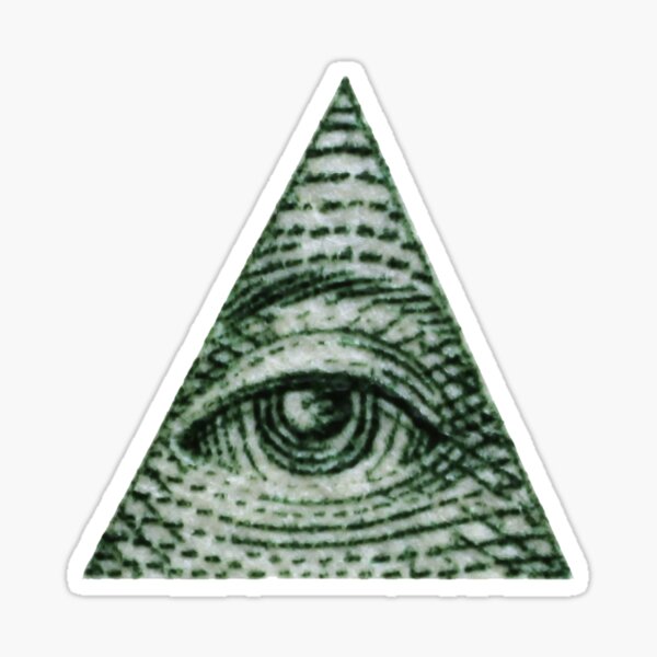 Vista previa del artículo con la obra «iluminati dinero», diseñado y vendido por vfall.