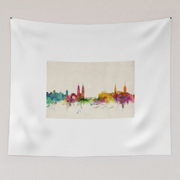 Item preview, Zurich Suiza Skyline designed and sold by ArtPrints.