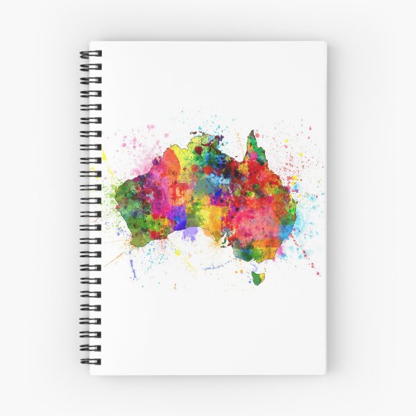 Artikelvorschau, Australien-Farbe spritzt Karte entworfen und verkauft von ArtPrints.
