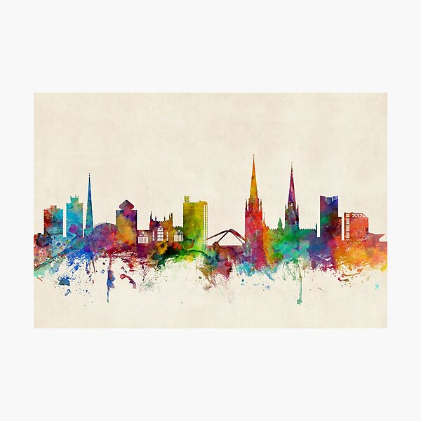 Item preview, Coventry England Skyline designed and sold by ArtPrints.