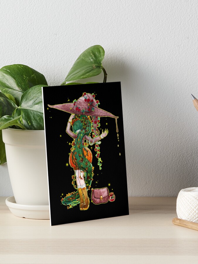 Thumbnail 1 of 2, Art Board Print, Poisonous Witch designed and sold by studinano.