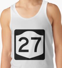 New York State Route NY 27 | United States Highway Shield Sign Men's Tank Top