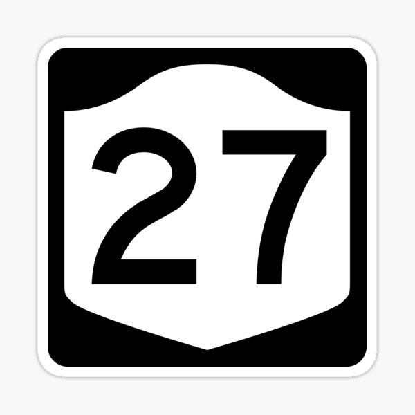Item preview, New York State Route NY 27 | United States Highway Shield Sign designed and sold by Transit Traveller.