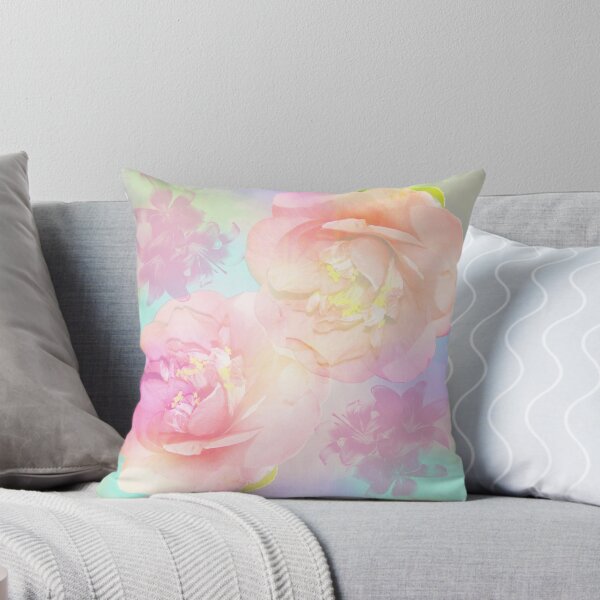 Item preview, Pastel Camellia's and Lillies on a abstract background designed and sold by walstraasart.