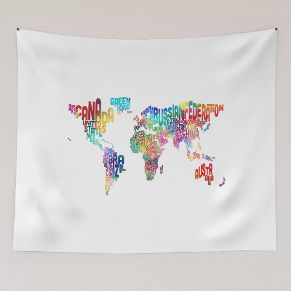 Item preview, Text Map of the World designed and sold by ArtPrints.