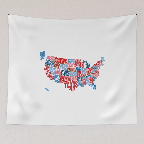 Item preview, United States Typography Text Map designed and sold by ArtPrints.